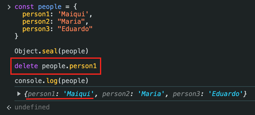 tentando remover propriedade