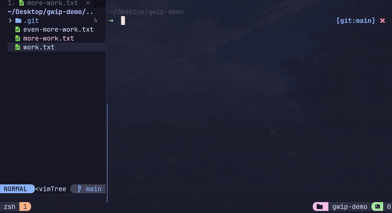 Using the gwip command