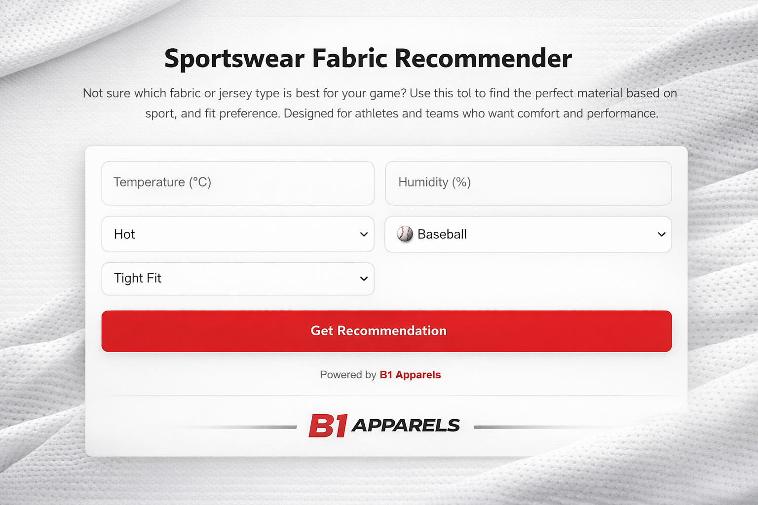 Fabric Finder Interface
