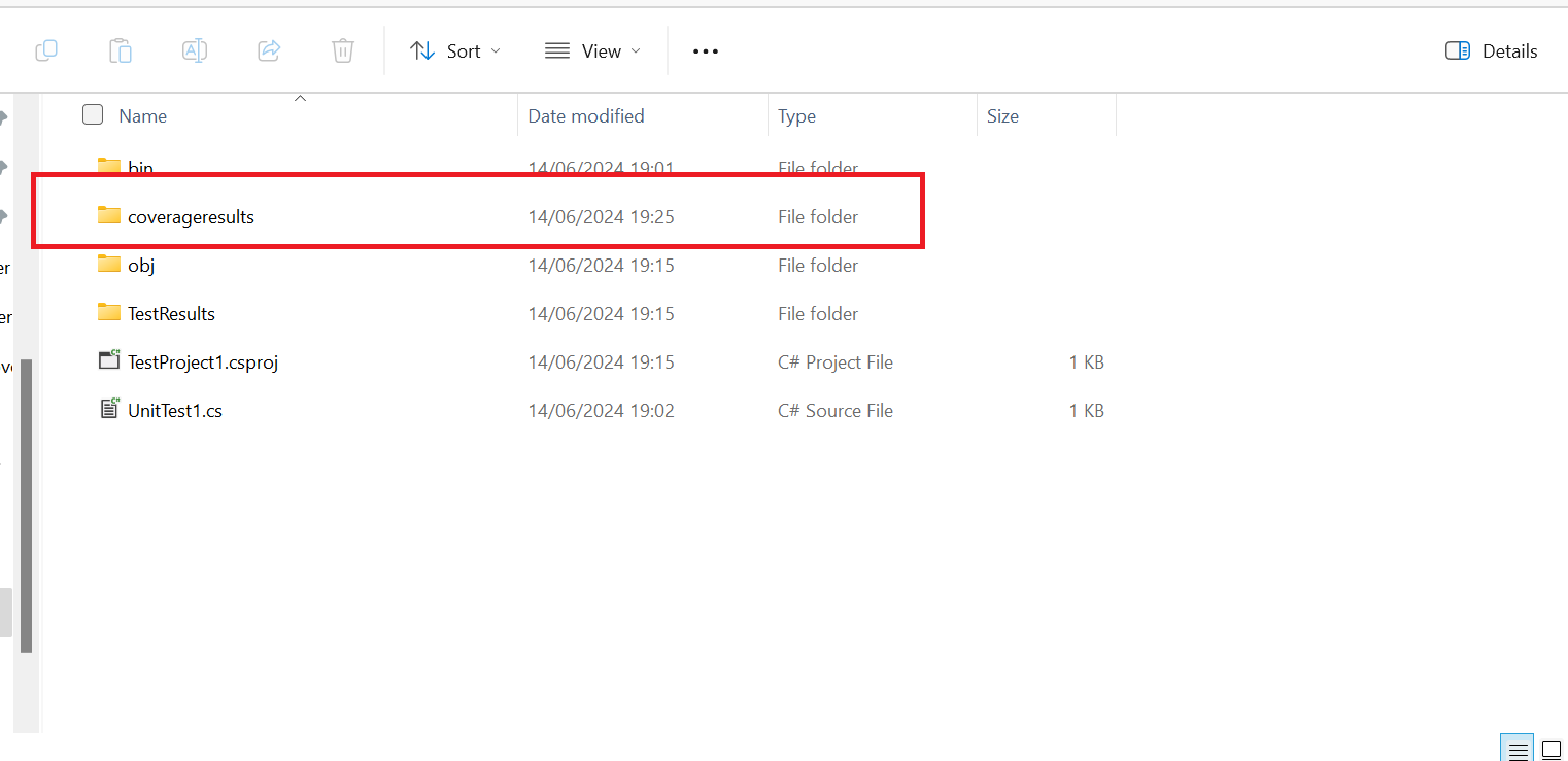Coverage folder generated