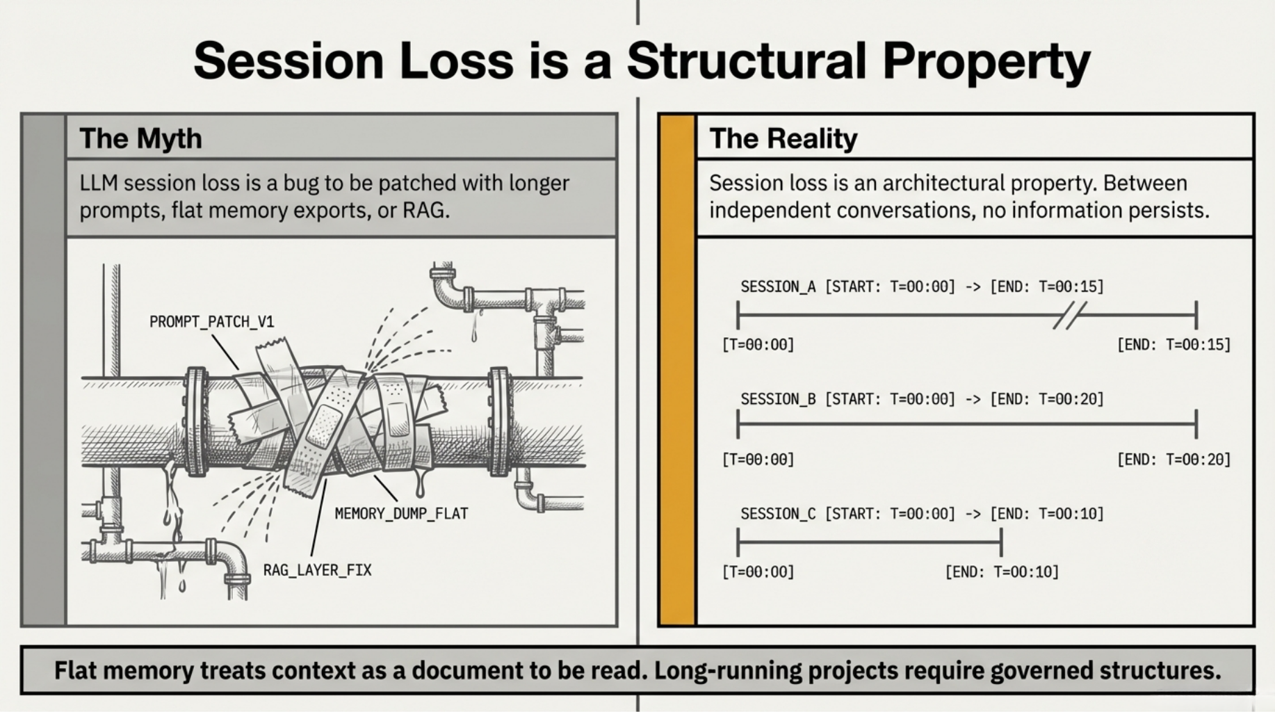 Session loss is a structural property