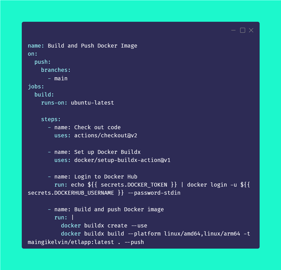 github actions workflow 
