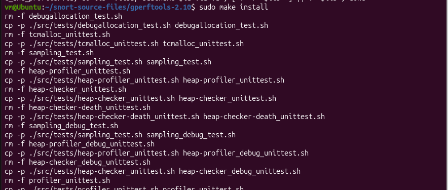 make install gperftools