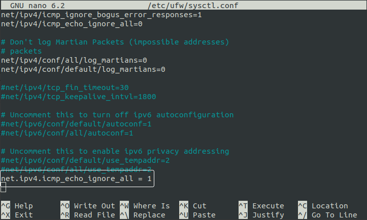 Modified sysctl Config File