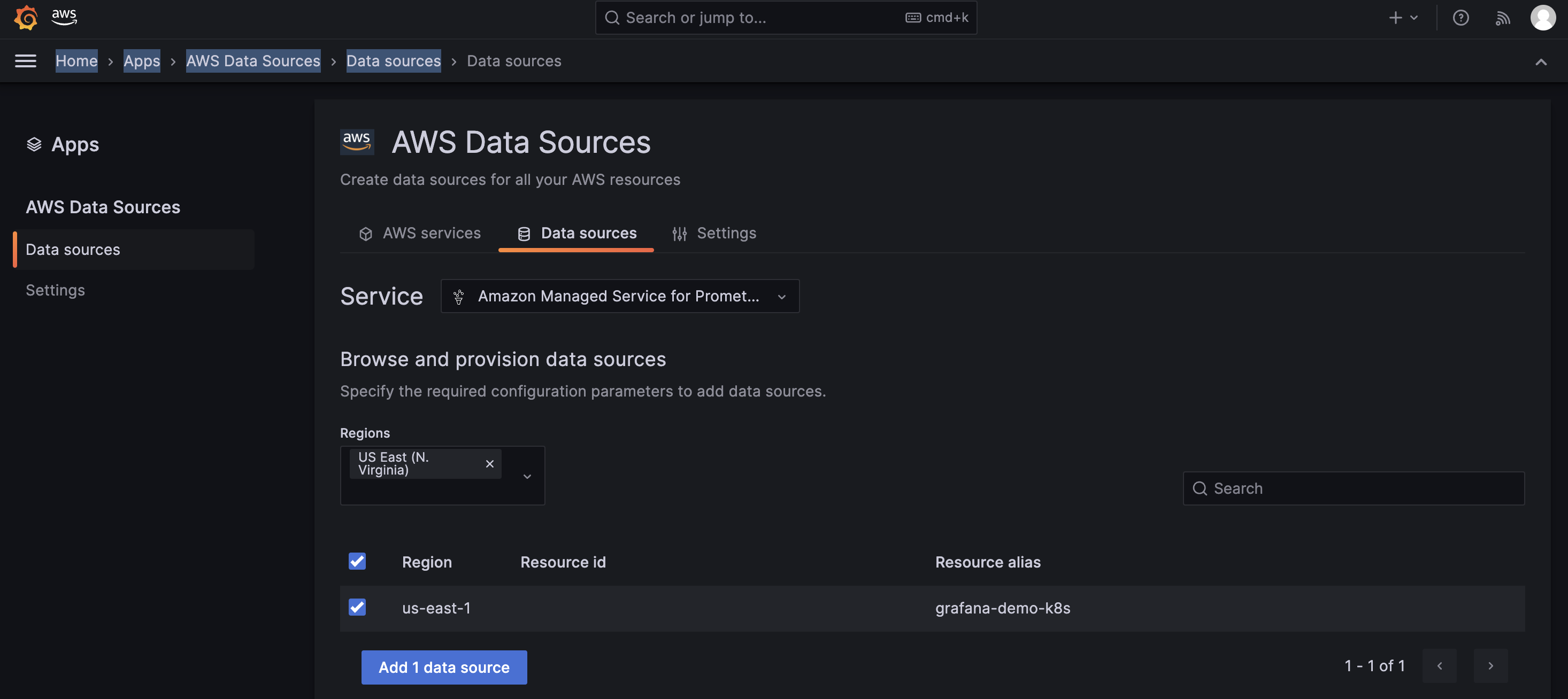 Add datasource