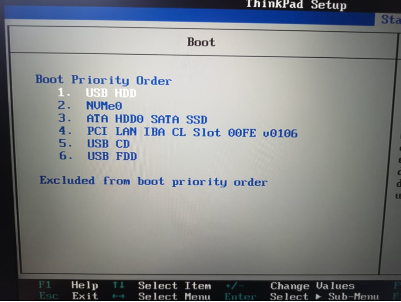 BOOT Priority Order