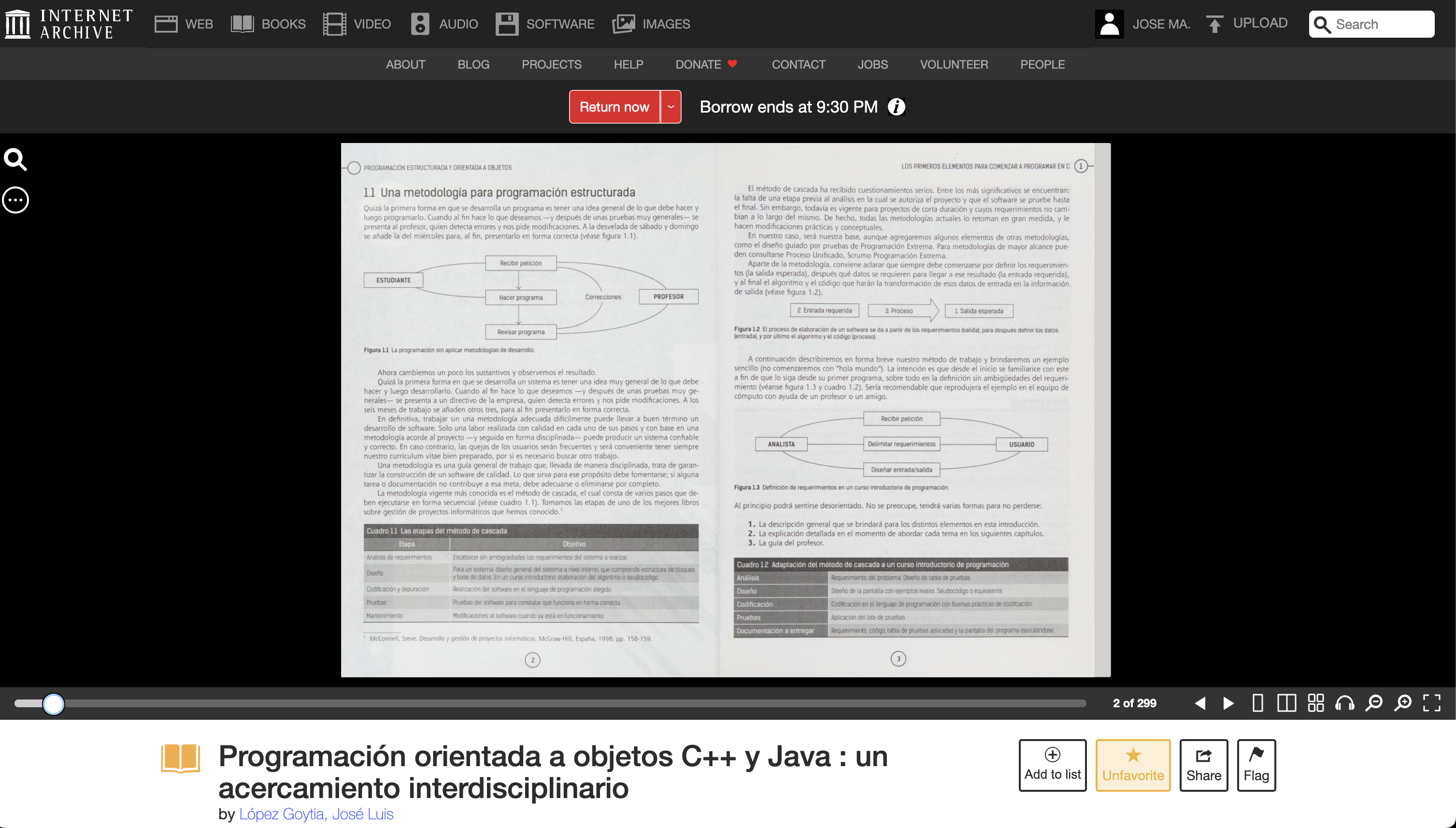Screenshot en The Internet Archive