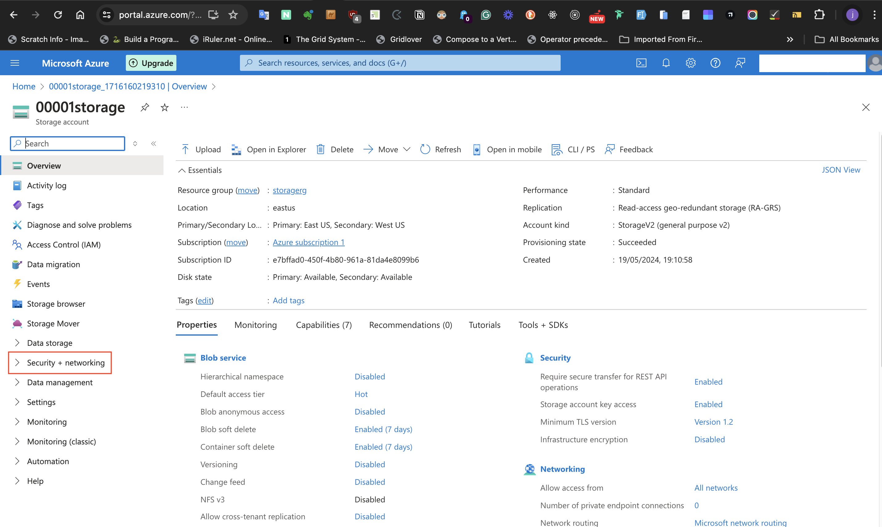 Security + networking