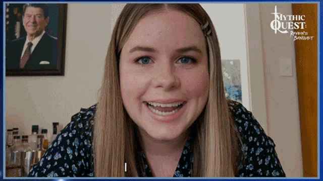 GIF of a woman talking to an elderly person via a video conference