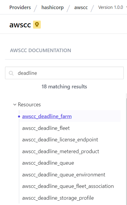 18 matching results for Deadline on AWS Cloud Control Terraform Provider