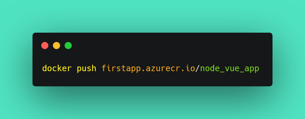 Fig 3: Docker Push to ACR resource