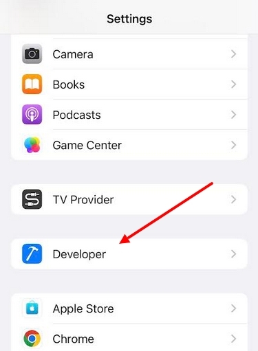 iPhone settings