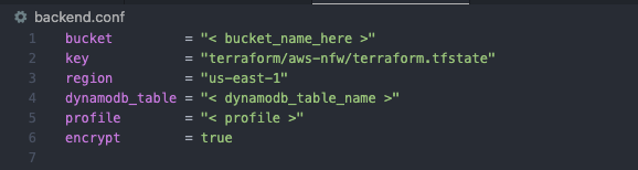 This is an optional step. Use only if your backend is an S3 bucket and you want to keep your state in DynamoDB.