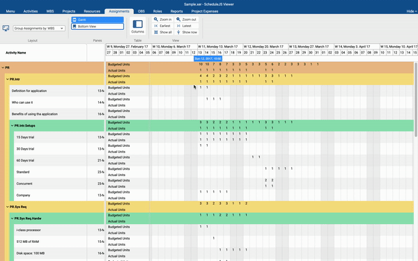 Activity renderer JS Gantt