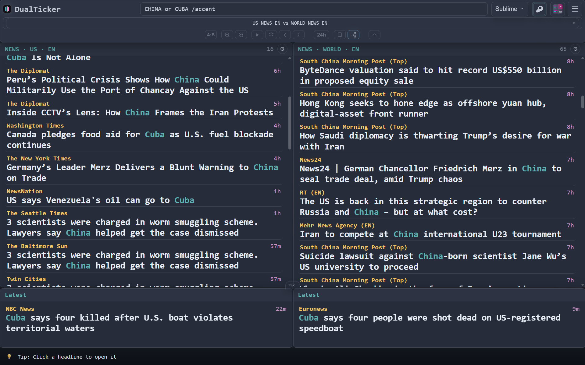 DualTicker screenshot