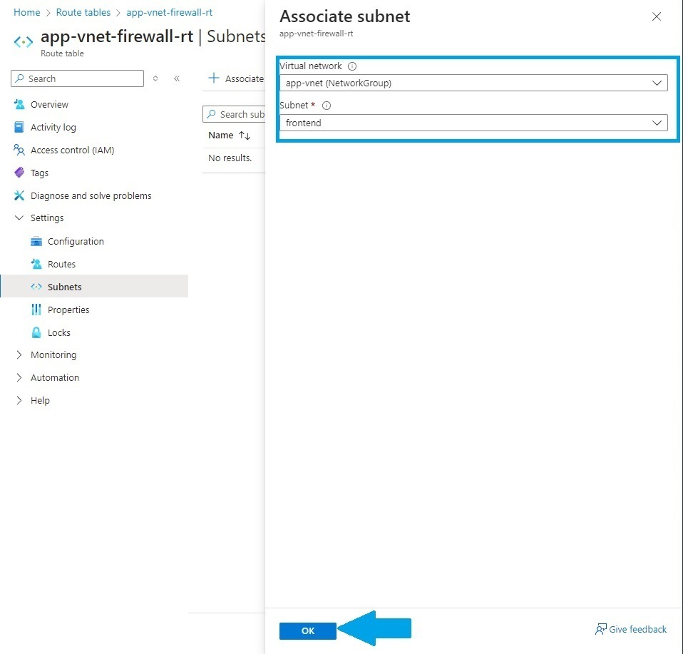 Associated to the Subnet