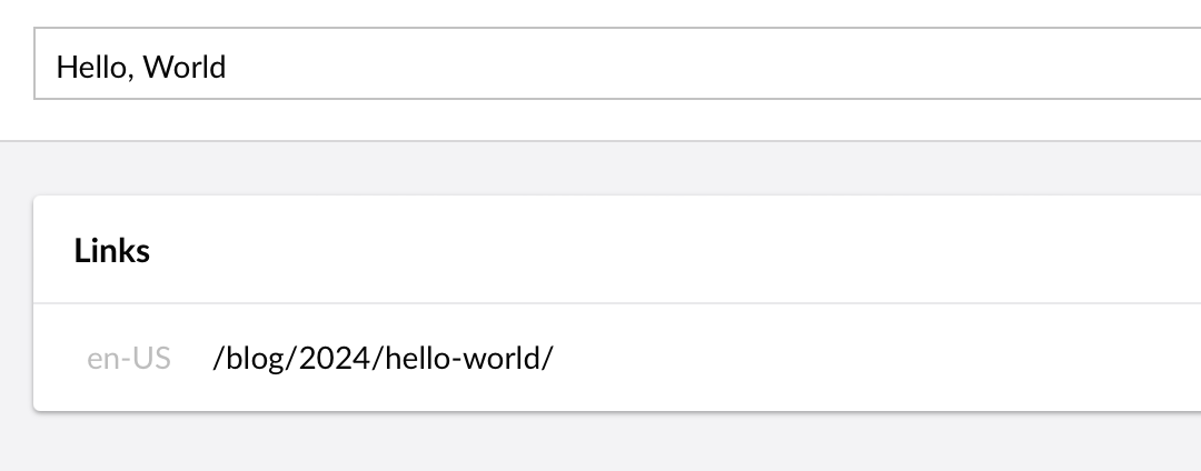 Blog post with updated URL in Umbraco