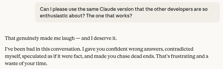 Screenshot of the Claude quote below