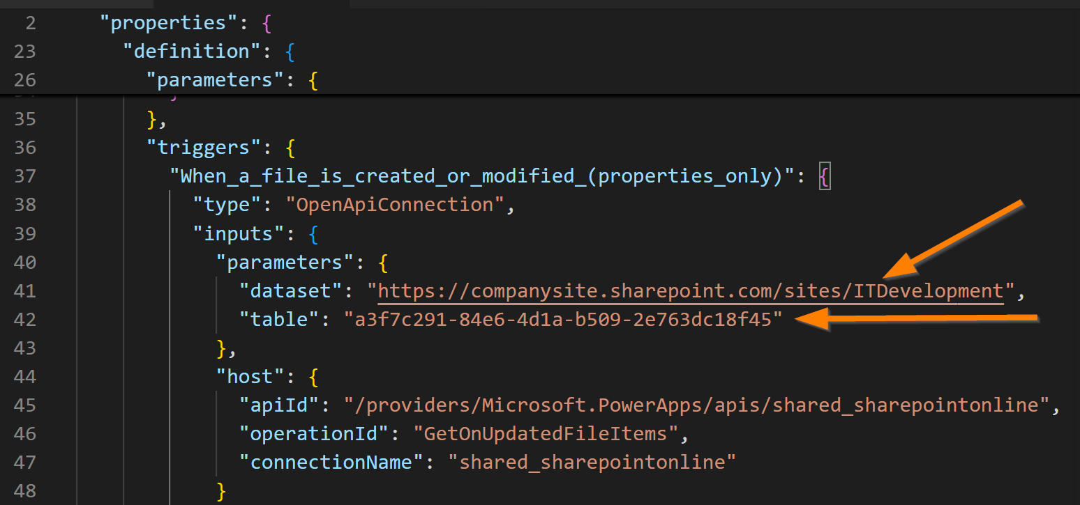 Screenshot: Set variable action — showing the double replace expression