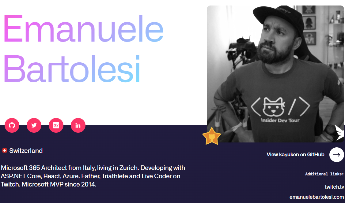 GitHub Star Emanuele Bartolesi