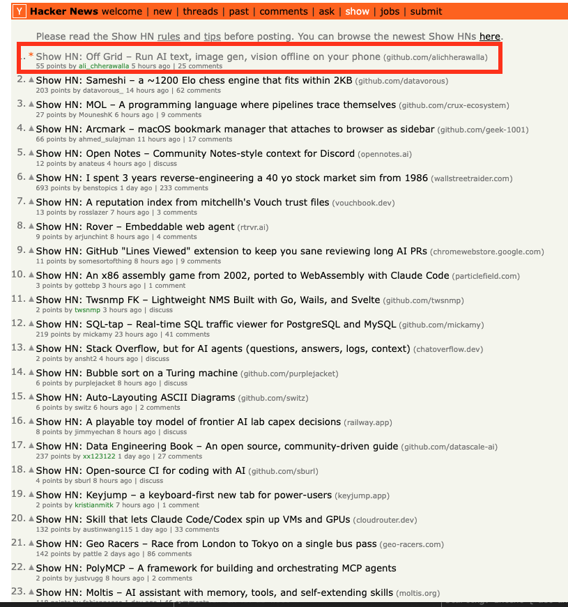Trending on HN