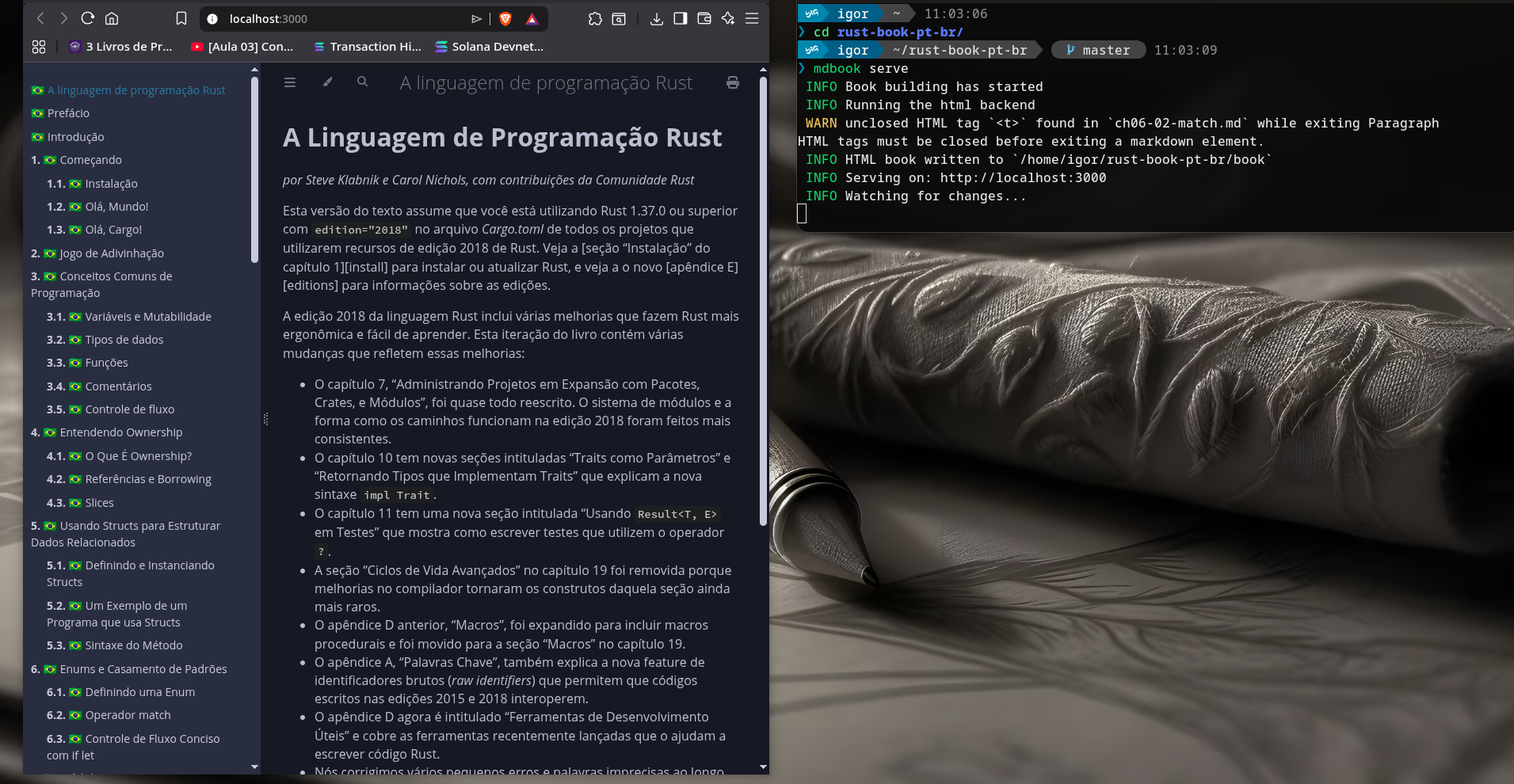 Book running in local server