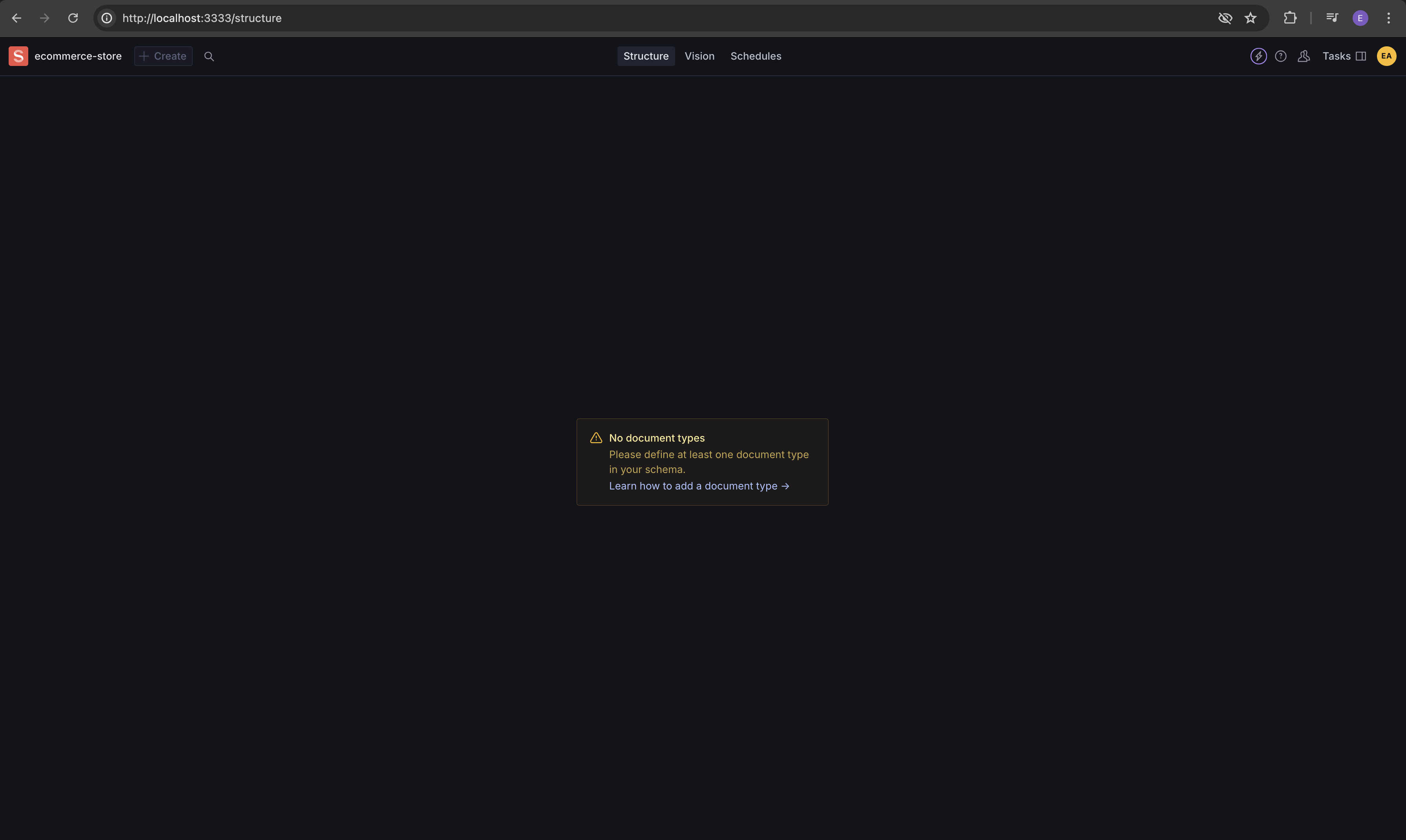 Sanity Studio with Schema