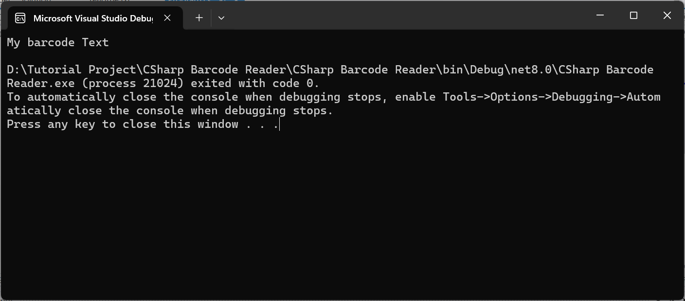Read Barcode from Image