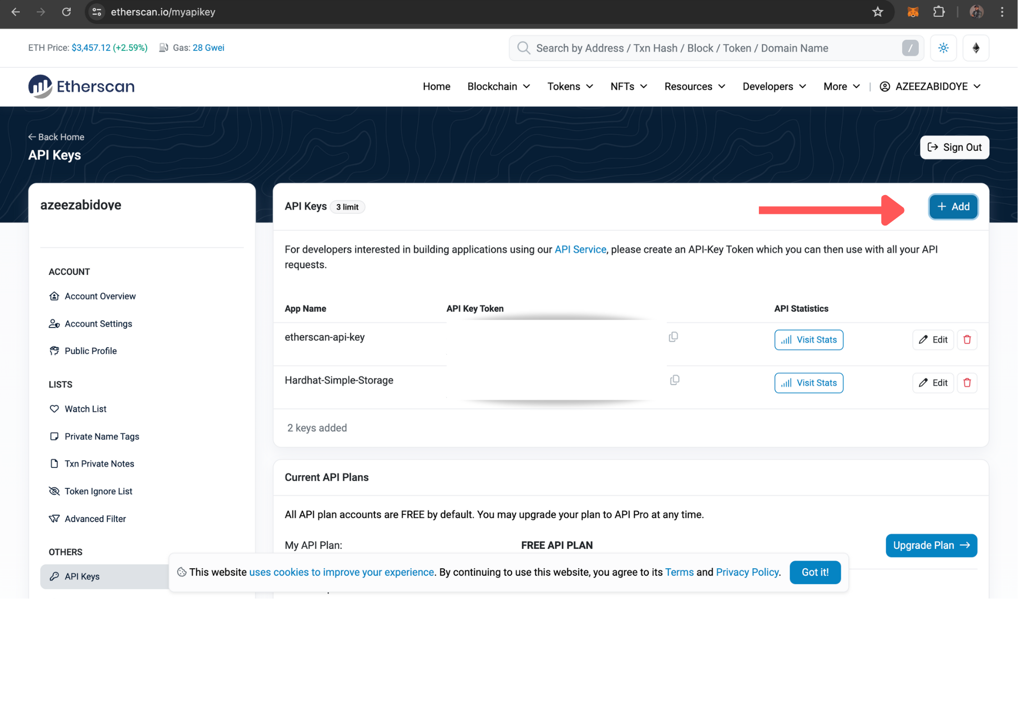 Image etherscan dashboard