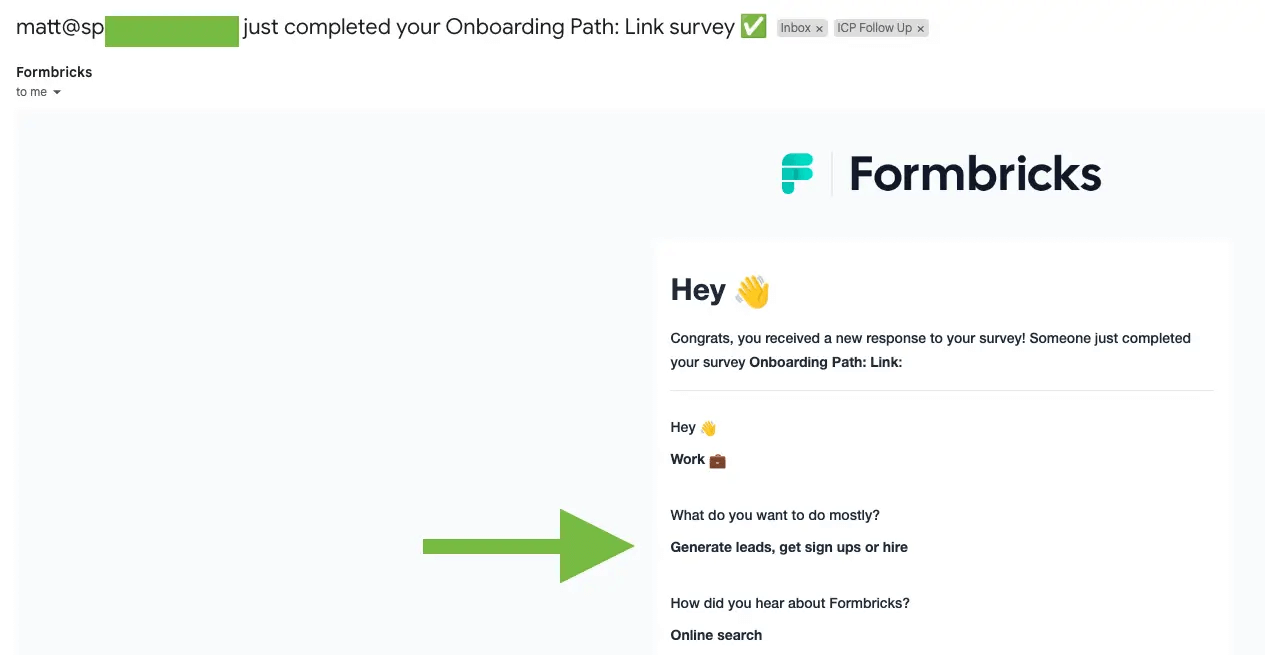 Formbricks Email Notificiation