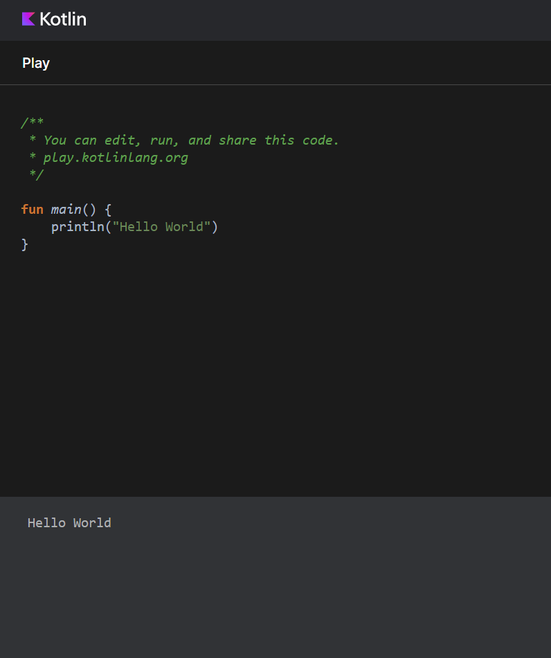 Kotlin Playground