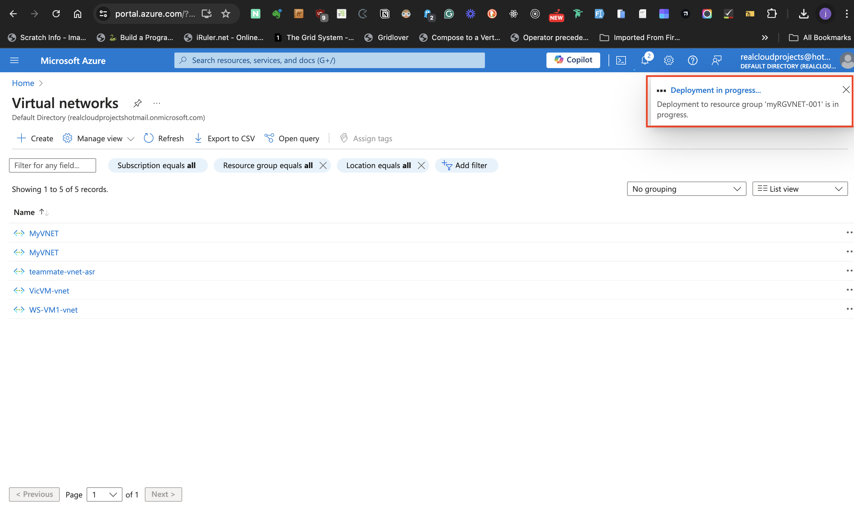 deployment in progress
