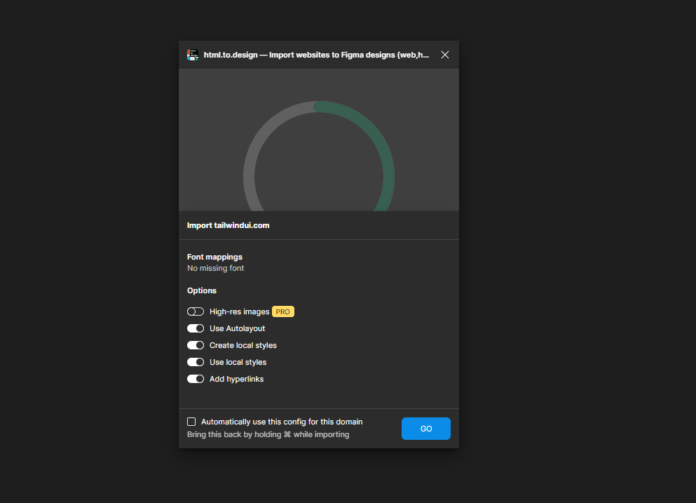 html.to.design figma plugin options