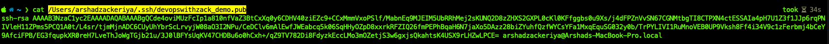 Then copy the public key and paste in the `env.tfvars`