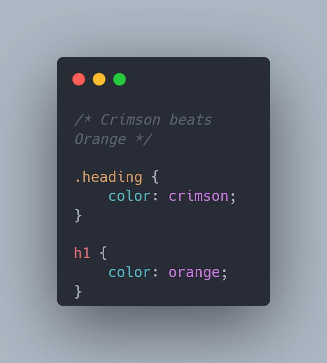 Specificity CSS