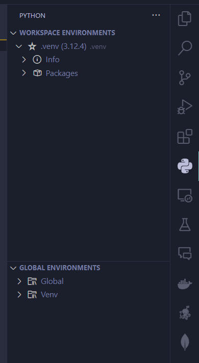 vs code python extension tab