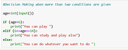 Conditional Statement Advanced Example