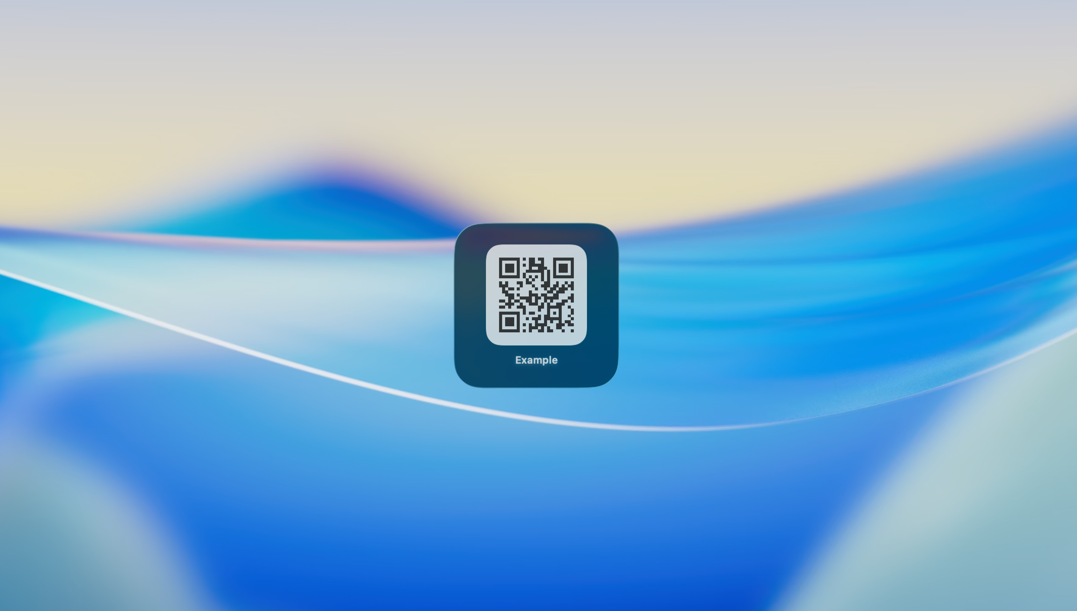 App widget in background, now properly rendering the QR code
