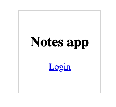 Login screen