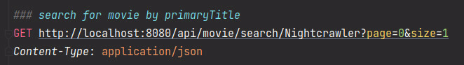 Movie Search request