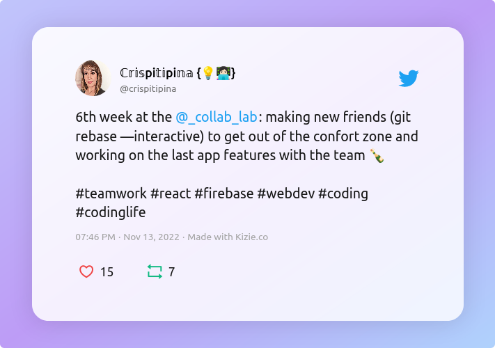 Sixth week at the Collab Lab