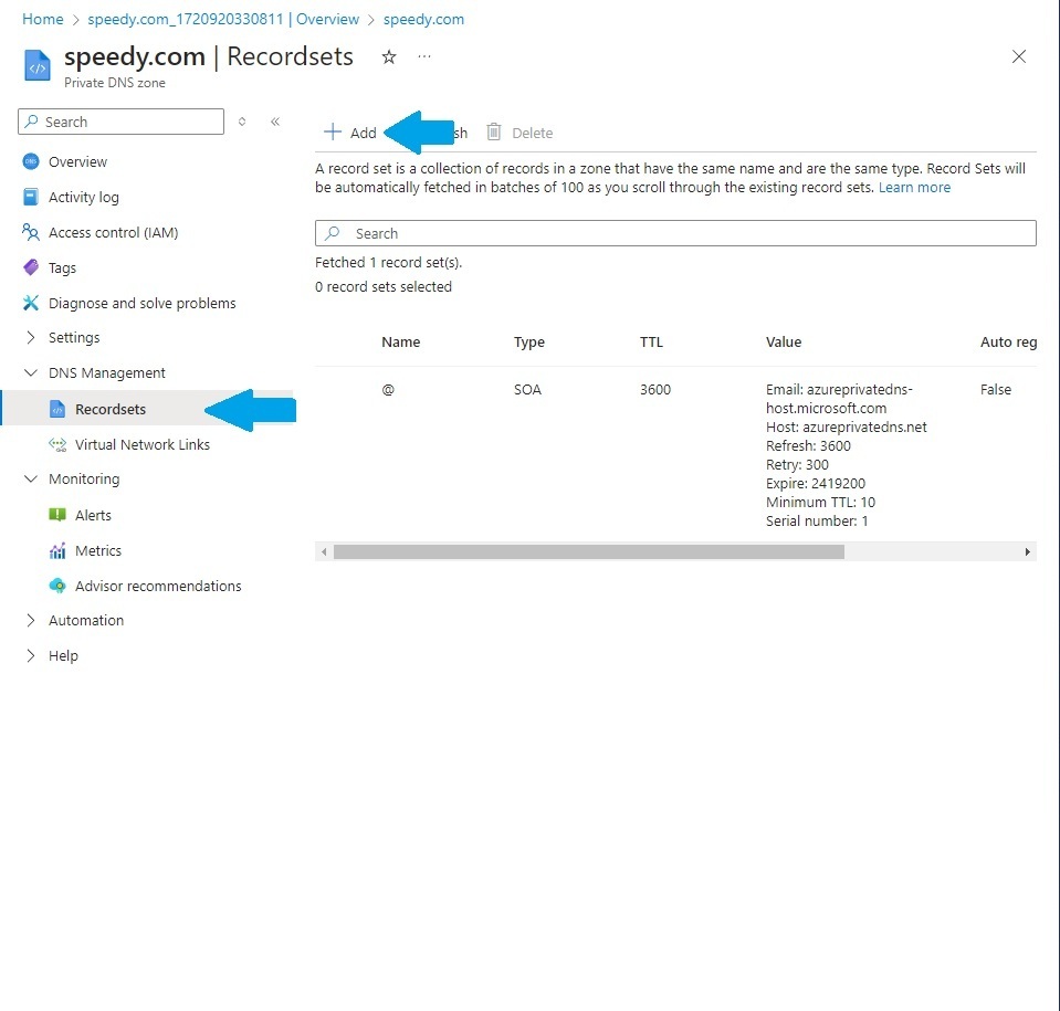 Configuring Recordset