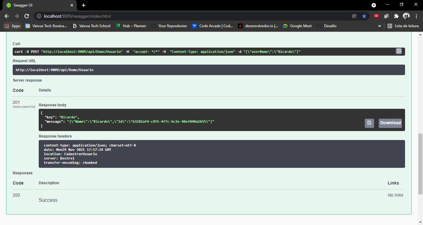 Response create user