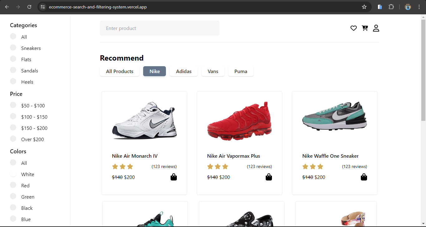 ecommerce webpage built with tailwind css