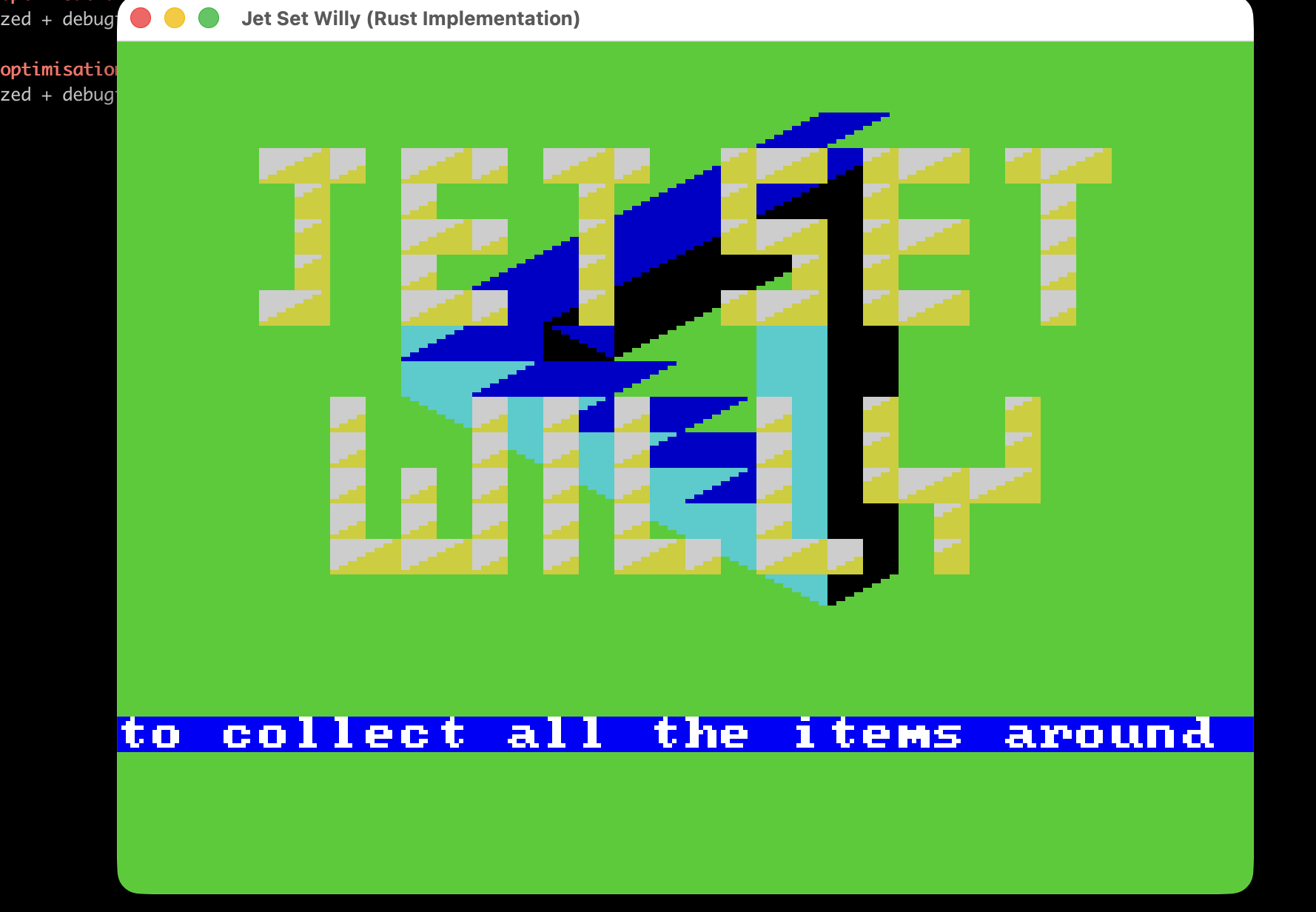 Jet Set Willy – 타이틀 화면