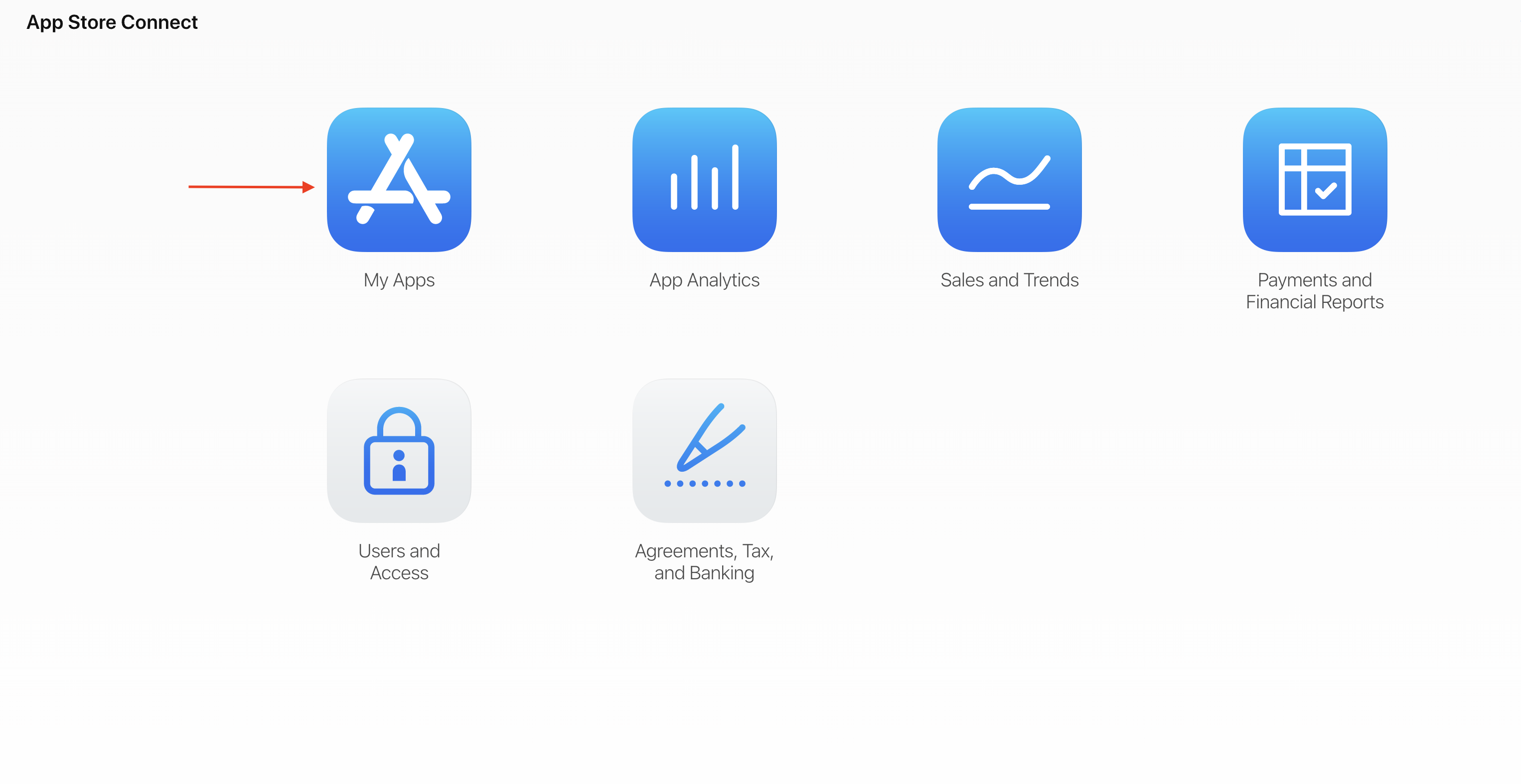 app store dashboard
