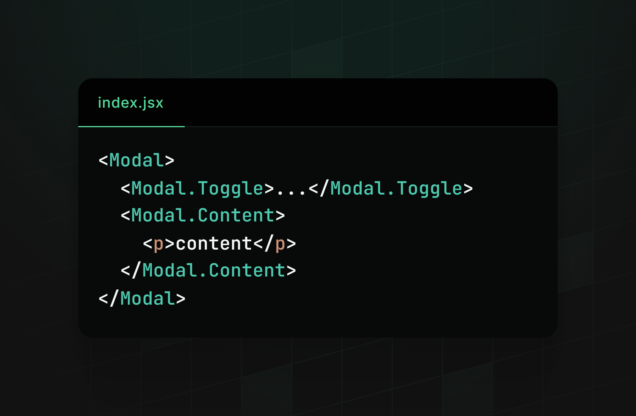 Example of what the component will look like