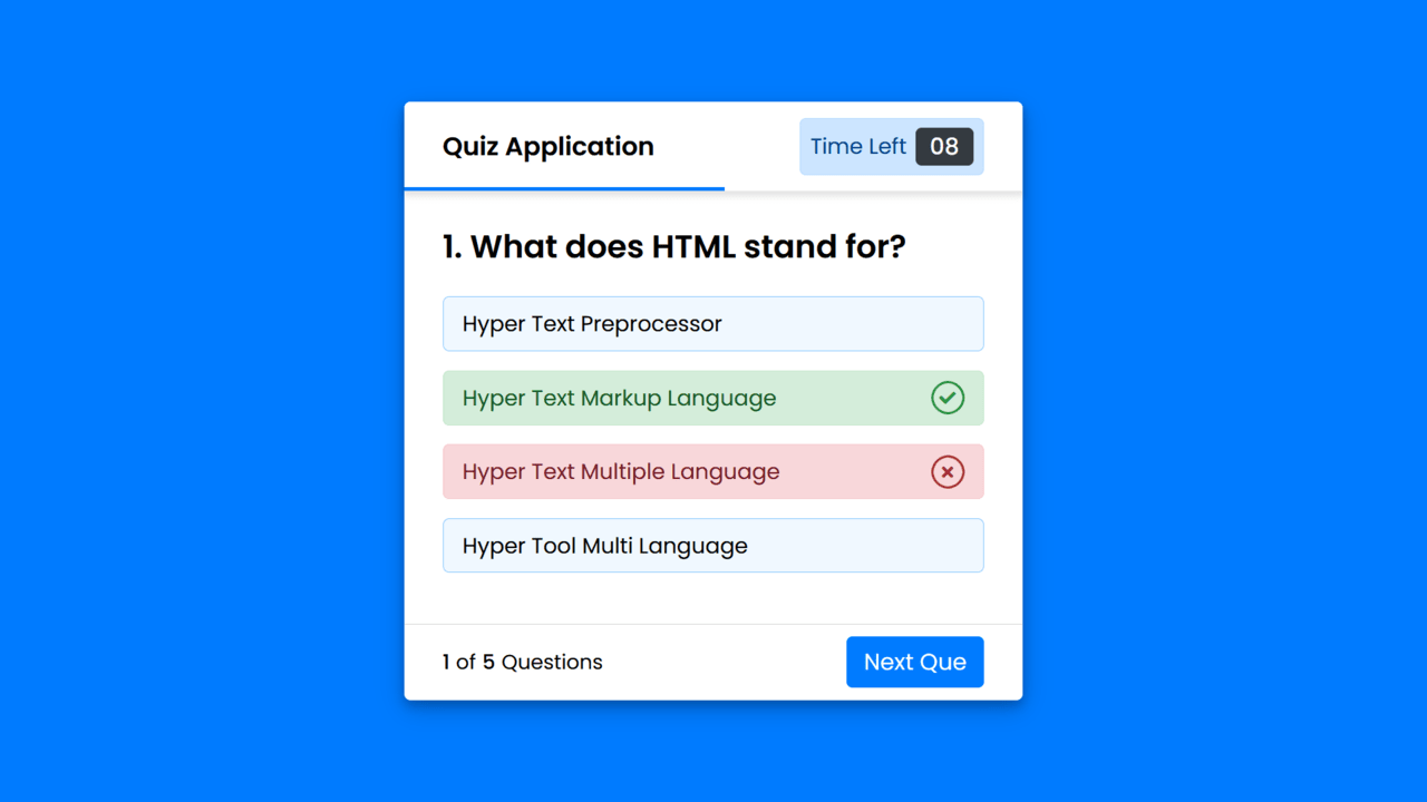 Quiz Game with Timer