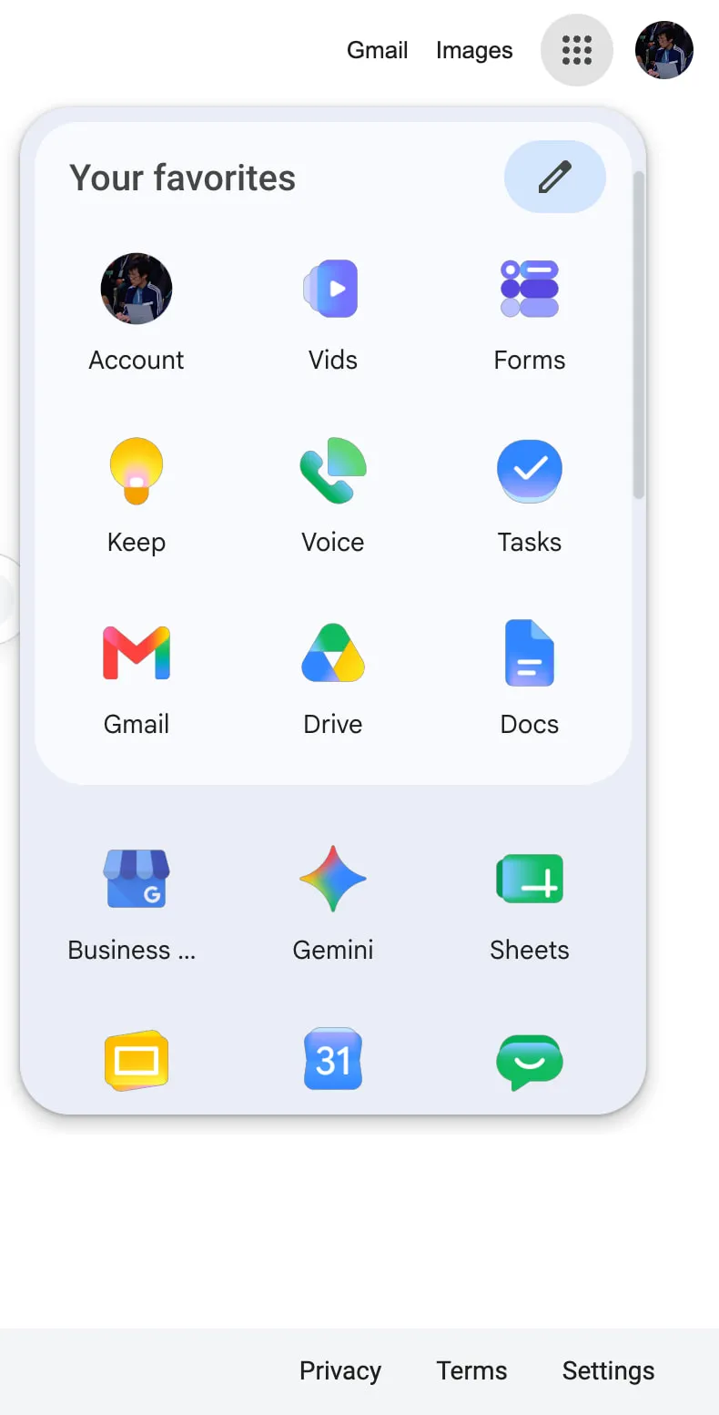 Gmail Drive Calendar 2026 logo SVG side by side