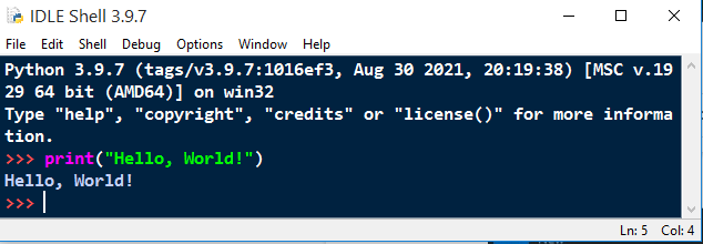 Using IDLE 3